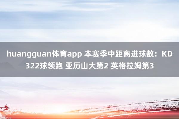 huangguan体育app 本赛季中距离进球数：KD322球领跑 亚历山大第2 英格拉姆第3