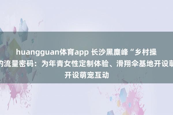 huangguan体育app 长沙黑麋峰“乡村操盘手”的流量密码：为年青女性定制体验、滑翔伞基地开设萌宠互动
