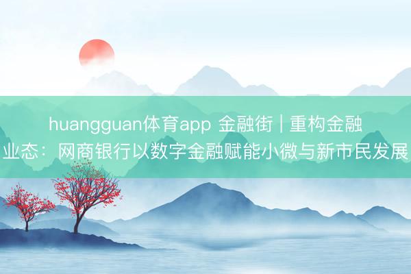 huangguan体育app 金融街 | 重构金融业态：网商银行以数字金融赋能小微与新市民发展