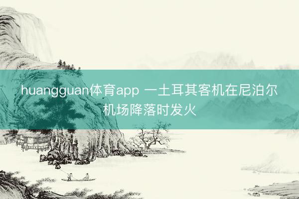 huangguan体育app 一土耳其客机在尼泊尔机场降落时发火