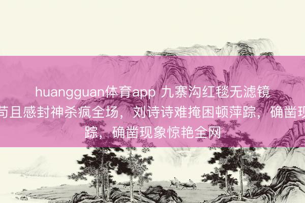 huangguan体育app 九寨沟红毯无滤镜大战！孙怡苟且感封神杀疯全场，刘诗诗难掩困顿萍踪，确凿现象惊艳全网